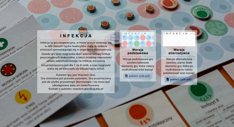 Polski neurobiolog stworzył planszówkę, która pokazuje, jak atakuje koronawirus