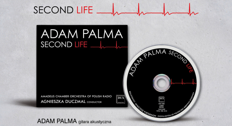 Adam Palma z pierwszą w historii fonografii płytą, nagraną w całości na gitarę akustyczną i orkiestrę smyczkową