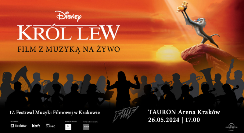 Festiwal Muzyki Filmowej w Krakowie prezentuje "Disney. Król lew – film z muzyką na żywo"