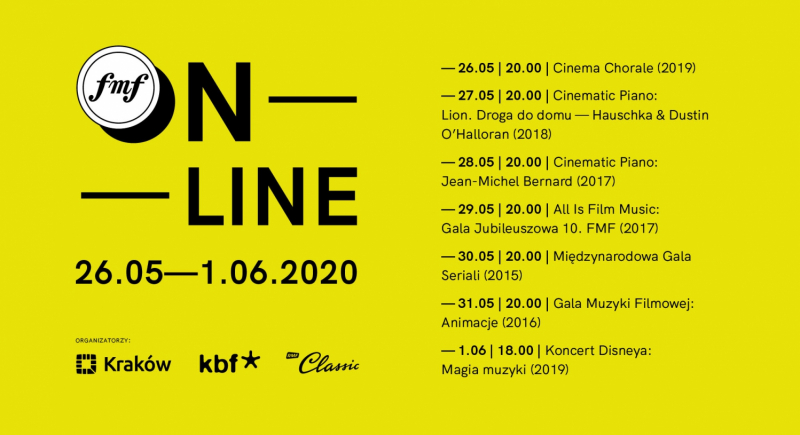 Festiwalowy tydzień pełen niezapomnianych wrażeń: 13. FMF online (26.05 -1.06.2020)