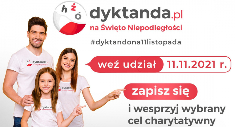 Rozwiąż charytatywne Dyktando na Święto Niepodległości i pomóż potrzebującym!