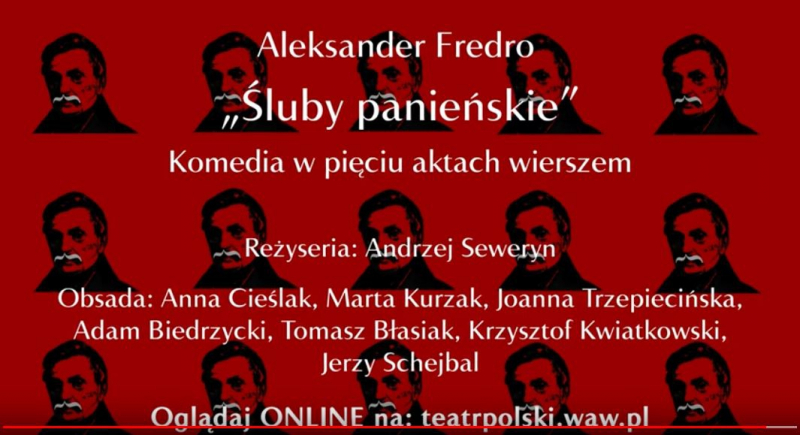 Teatr Polski przygotował premierowe czytanie online "Ślubów panieńskich"