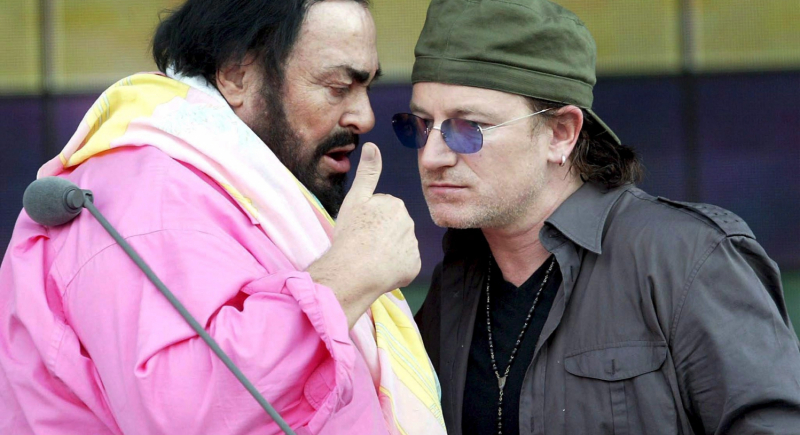 Bono w filmie o Pavarottim