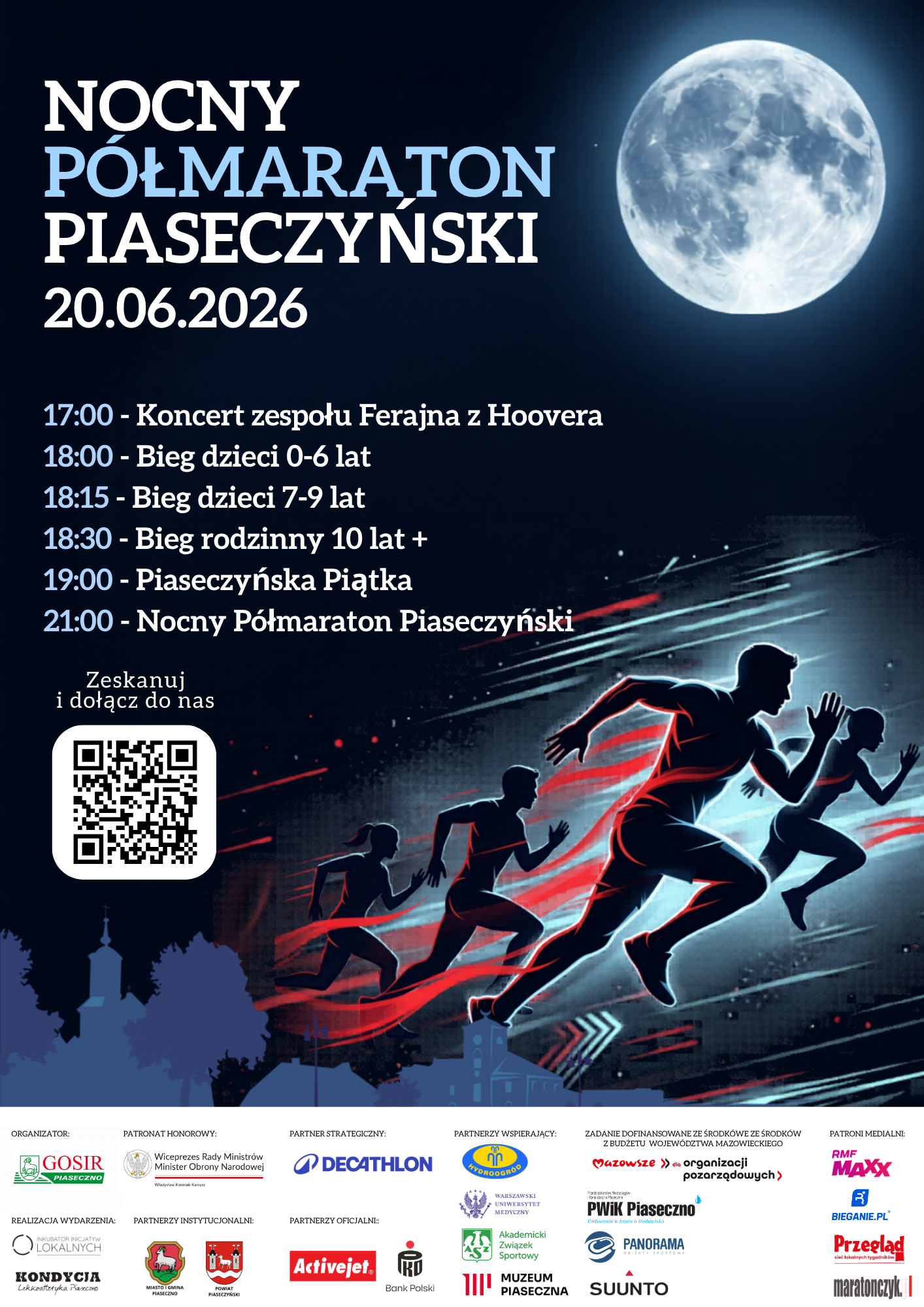 Pierwszy Nocny Półmaraton Piaseczyński już 20 czerwca 2026 roku