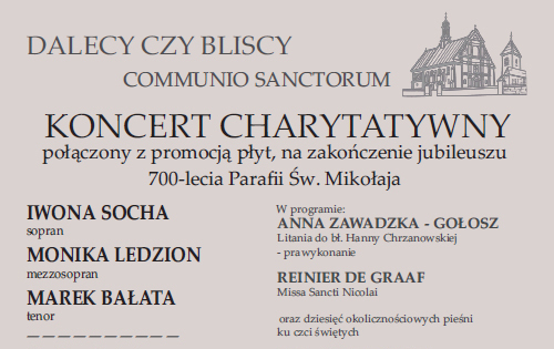 „Dalecy czy bliscy. Communio Sanctorum” - koncert charytatywny i płyta