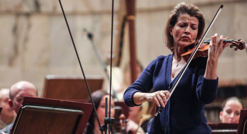 Anne Sophie-Mutter i Krzysztof Penderecki na finał Festiwalu