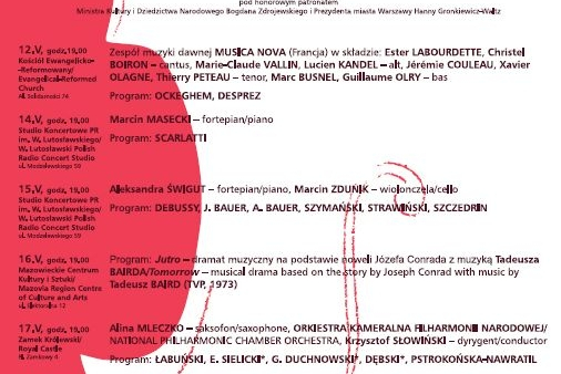 Muzyka dawna klasycznie i na jazzowo - na Warszawskich Spotkaniach Muzycznych