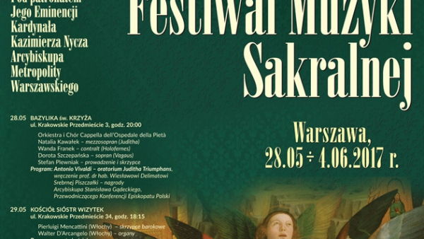 Festiwal muzyki sakralnej w świątyniach Warszawy od 28 maja