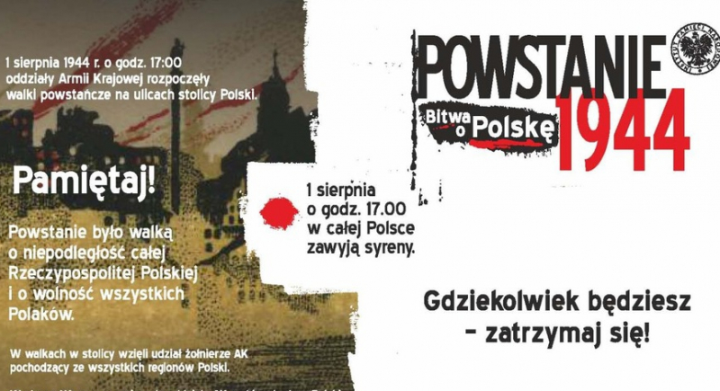 W godzinę "W" o 17:00 zawyją syreny. Zatrzymaj się! Minutą ciszy oddaj hołd powstańcom warszawskim  