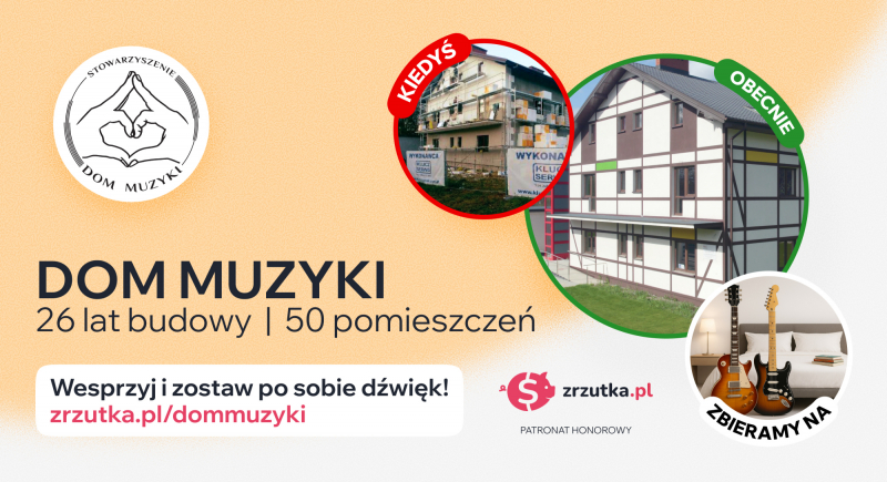 Pierwszy integracyjny dom pracy twórczej - Dom Muzyki w Rudej pod Warszawą – czeka na Wasze wsparcie!