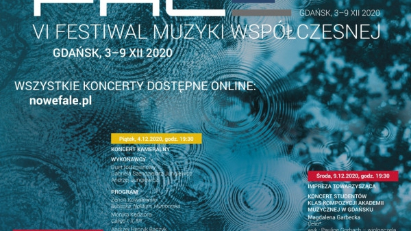 VI Festiwal Muzyki Współczesnej "Nowe Fale" online - od czwartku