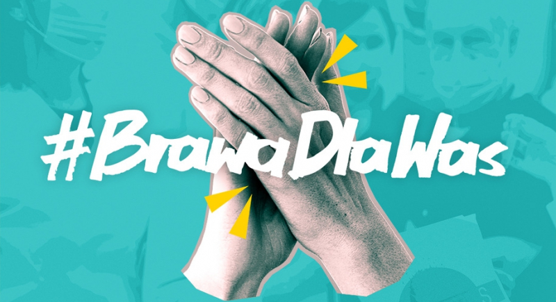 #BrawaDlaWas. Polacy w podziękowaniu dla medyków za walkę z epidemią