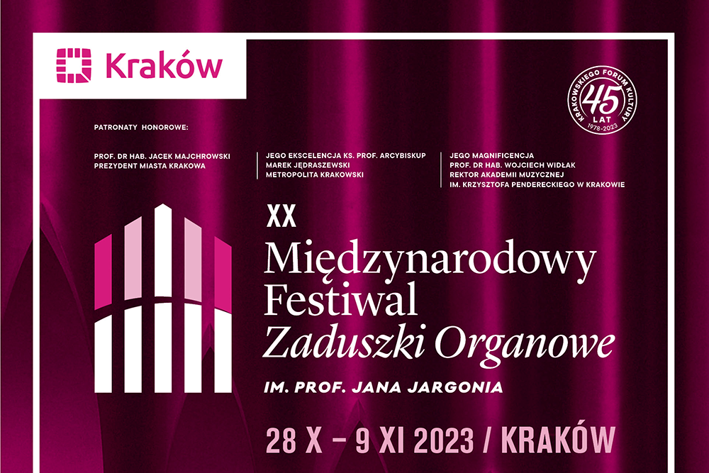 Jeden z najstarszych festiwali organowych w Polsce rozpocznie się w Filharmonii Krakowskiej