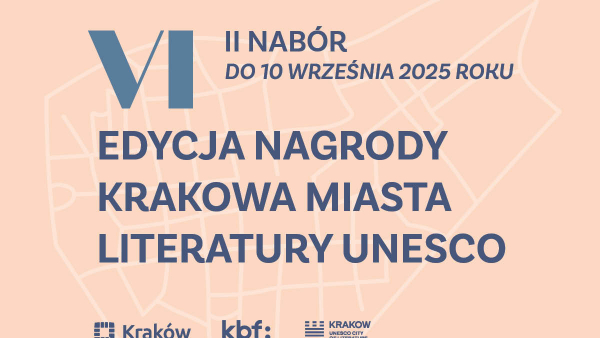 Rusza drugi nabór do Nagrody Krakowa Miasta Literatury UNESCO 2025!
