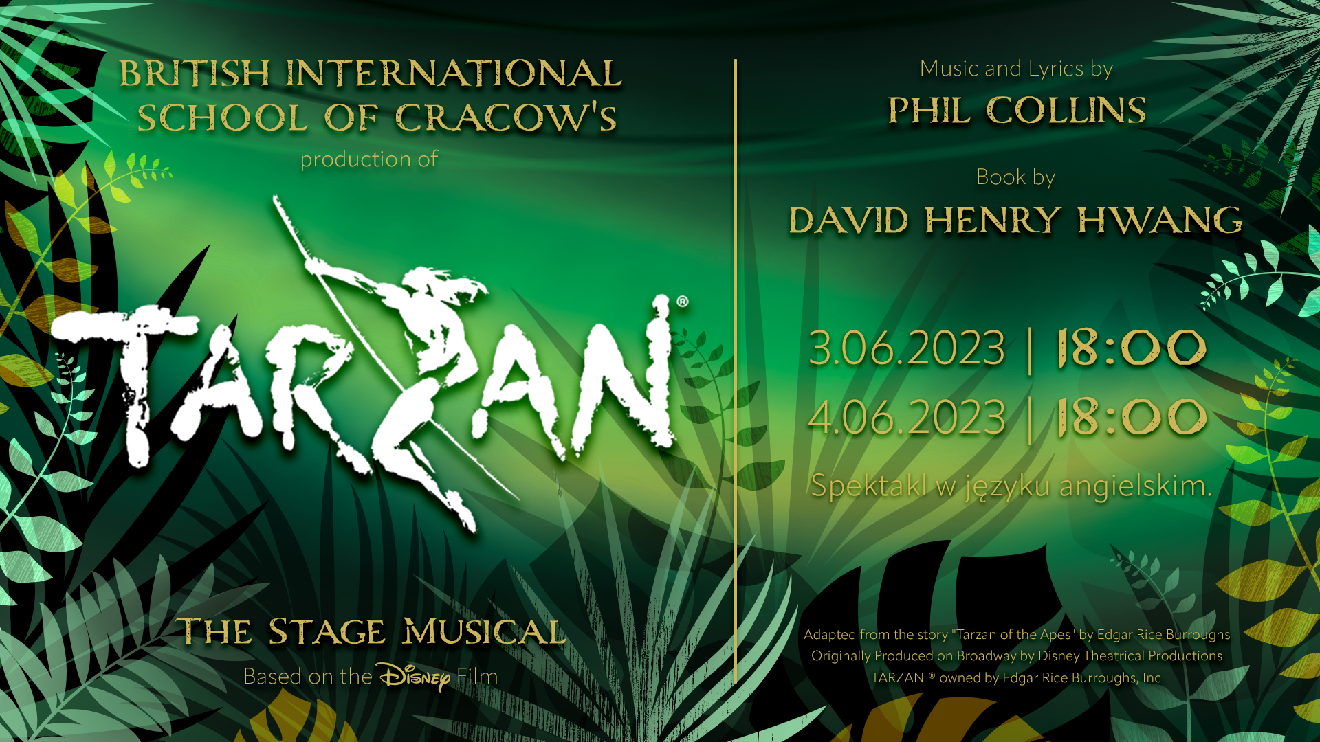 TARZAN - musical w języku angielskim  w Teatrze VARIETE