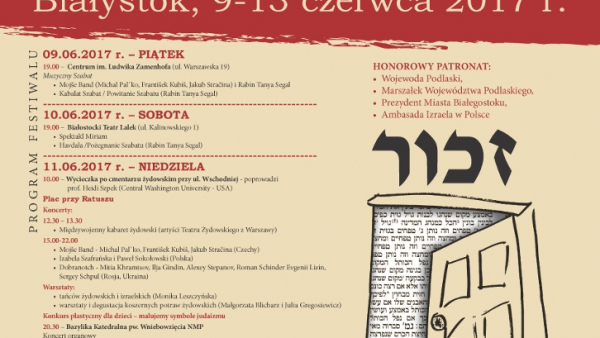 Rozpoczyna się jubileuszowy 10. festiwal "Zachor"