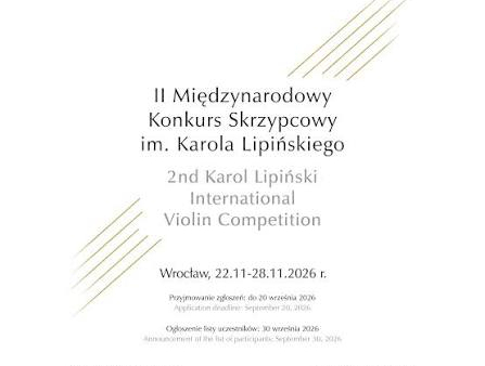  II Międzynarodowy Konkurs Skrzypcowy im. Karola Lipińskiego we Wrocławiu 
