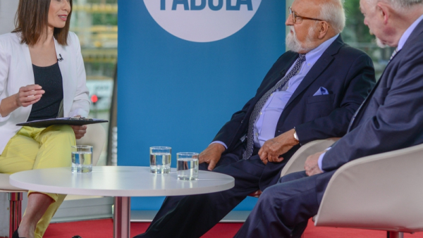 Agnieszka Holland, Krzysztof Penderecki, Jan A.P. Kaczmarek, Jacek Majchrowski - w studiu FMF