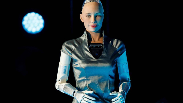 Obraz stworzony przez słynnego robota sprzedano na aukcji za prawie 700 tys. dolarów