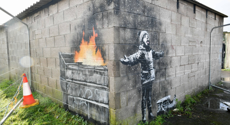 Graffiti Banksy'ego sprzedane za kilkaset tysięcy funtów