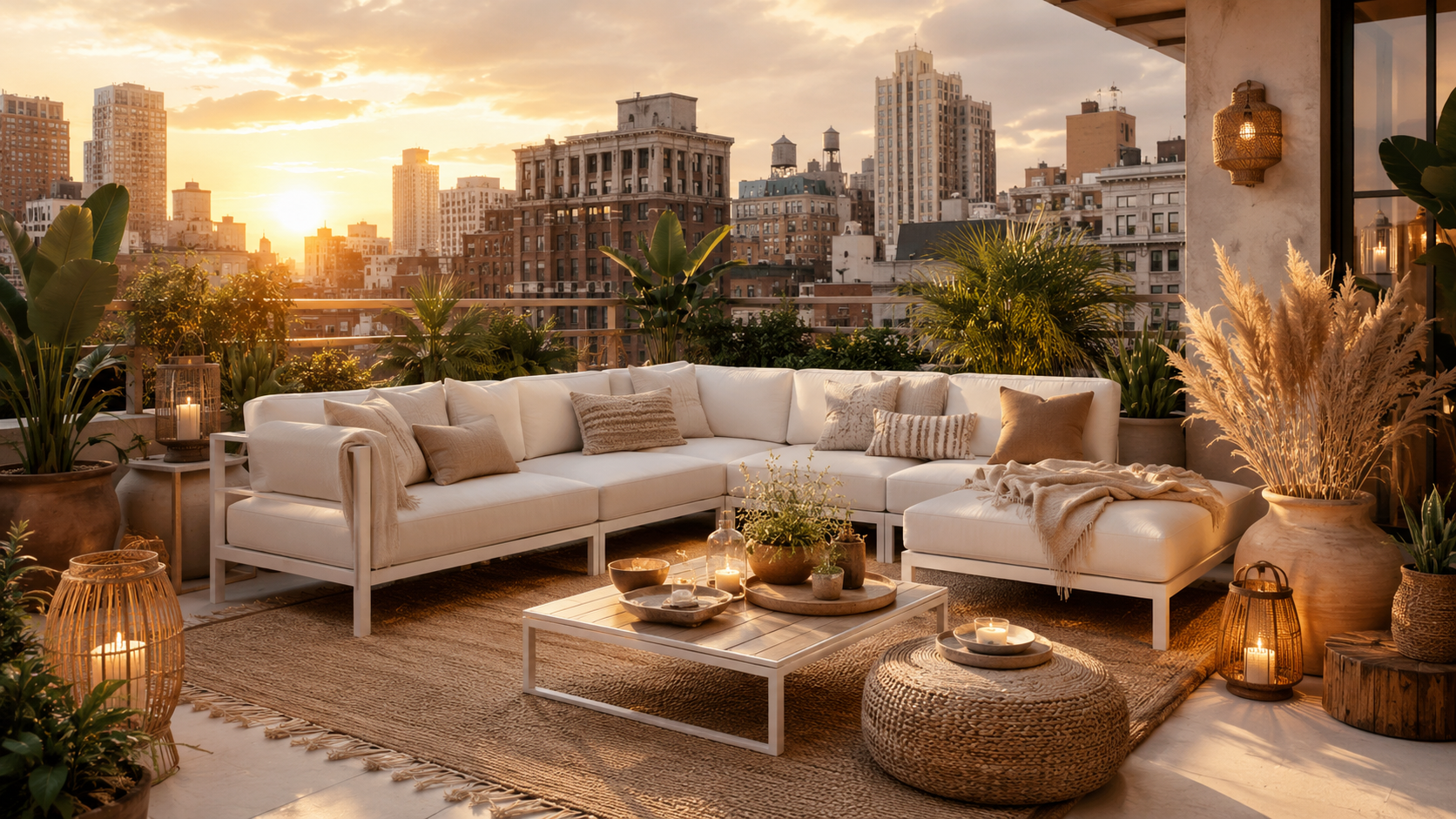 Balkon w stylu Tulum. Meksykańska oaza spokoju w środku miasta