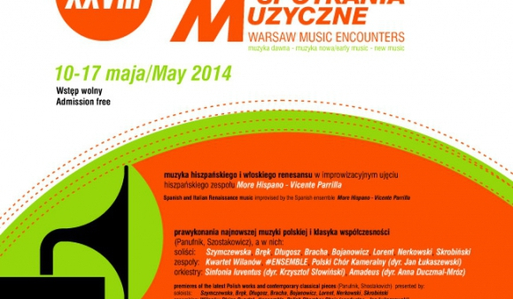 28. Warszawskie Spotkania Muzyczne - od soboty