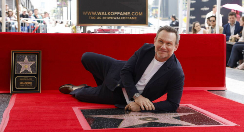 Christian Slater odsłonił swoją gwiazdę w Hollywoodzkiej Alei Sławy