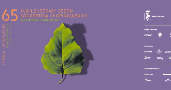 65. sezon Koncertów Chopinowskich w Łazienkach Królewskich - od niedzieli