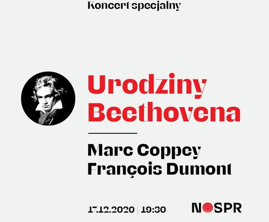 NOSPR, Marc Coppey i Francois Dumont uczczą 250. rocznicę urodzin Beethovena