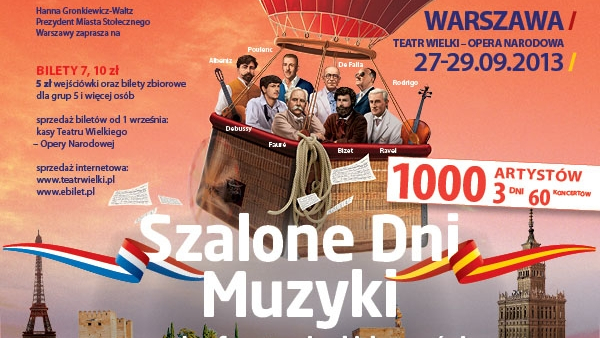 Muzyka francuska i hiszpańska podczas Szalonych Dni Muzyki w Warszawie