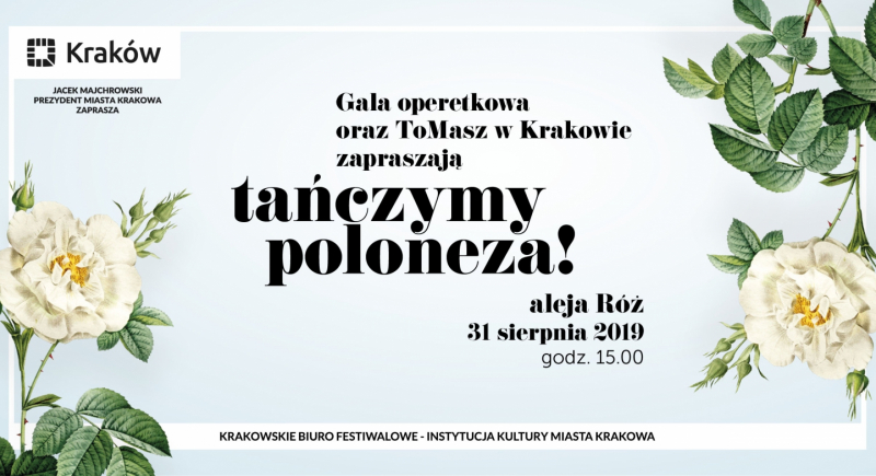 "Poloneza czas zacząć…" – zapraszamy do wspólnego odtańczenia poloneza w Alei Róż 31 sierpnia o godz. 15.00 !