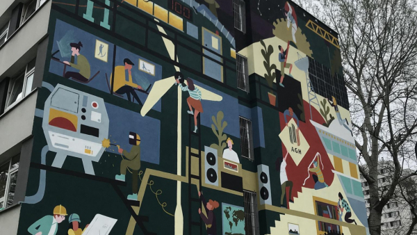 Oficjalna prezentacja muralu na 100-lecie AGH