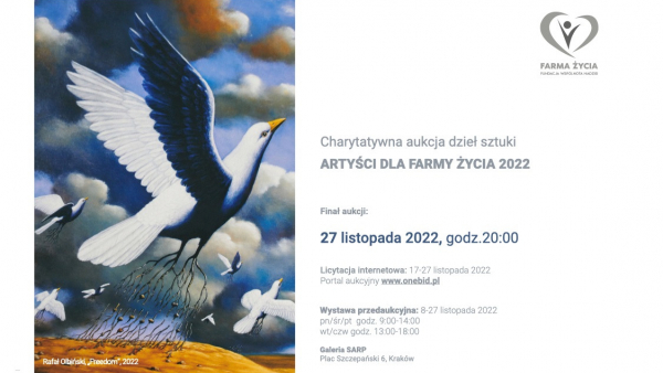 Artyści dla Farmy Życia – AUKCJA CHARYTATYWNA