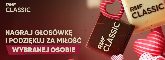 "Podziękuj za miłość wybranej osobie" - walentynkowy konkurs w RMF Classic 