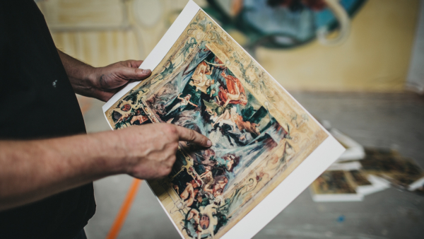 Odsłonięcie nowej kurtyny namalowanej według projektu Stanisława Wyspiańskiego