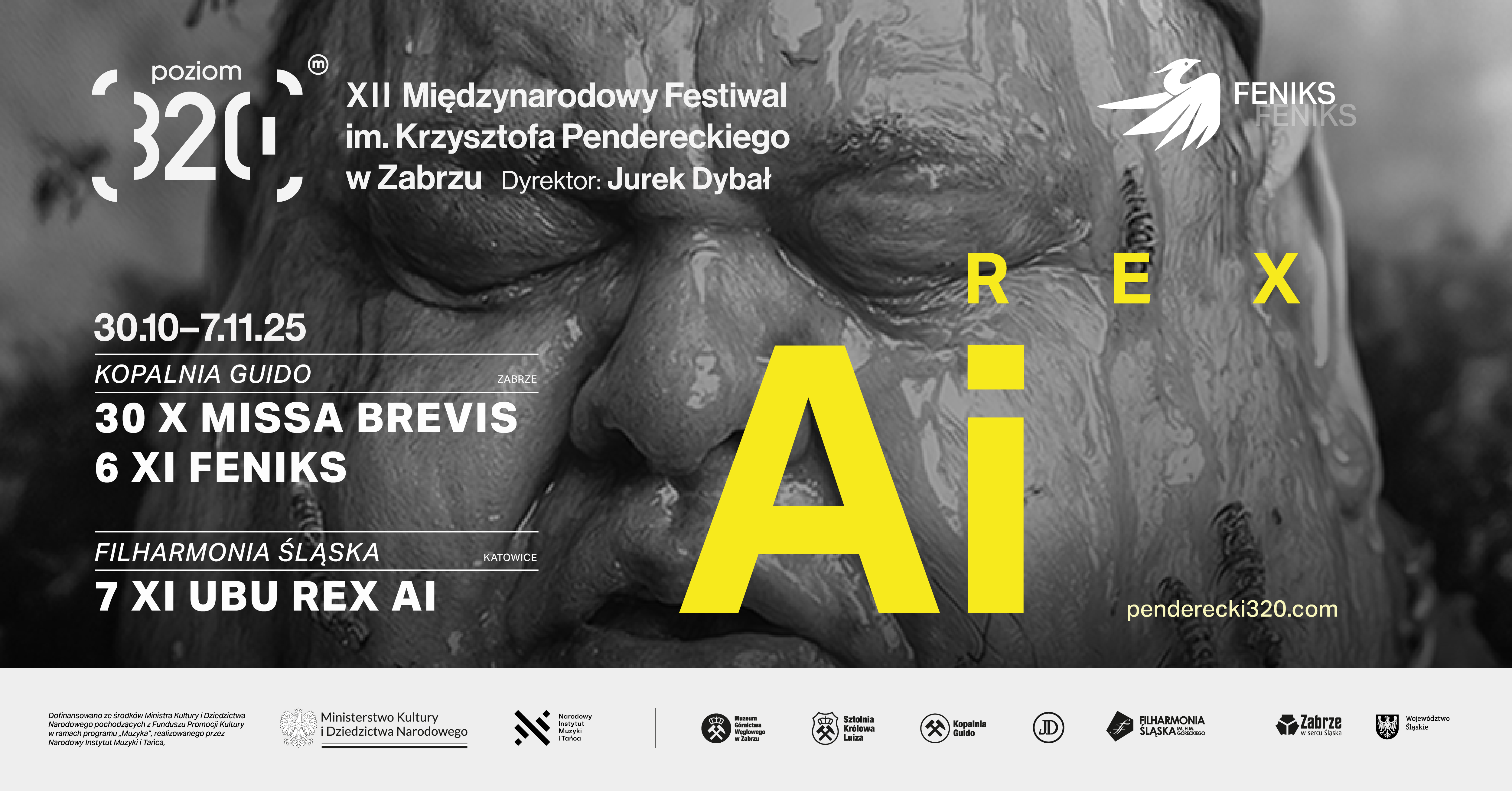 AI REX – XII Międzynarodowy Festiwal  im. Krzysztofa Pendereckiego – poziom 320 w Zabrzu