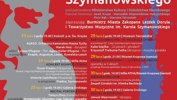 39. Dni Muzyki Karola Szymanowskiego