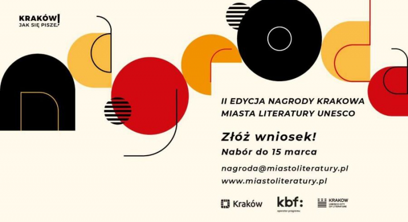 Rozpoczął się nabór do Nagrody Krakowa Miasta Literatury UNESCO