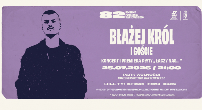 Koncert „Błażej Król i goście” i premiera płyty „Łączy nas…” - w sobotę