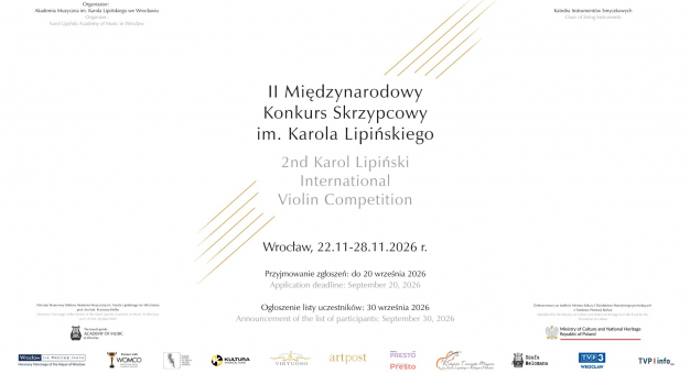 Zaproszenie do udziału w II Międzynarodowym Konkursie Skrzypcowym im. Karola Lipińskiego
