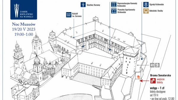 NOC MUZEÓW 2023  na wawelskim wzgórzu
