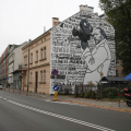 W Krakowie odsłonięto mural poświęcony Andrzejowi Wajdzie